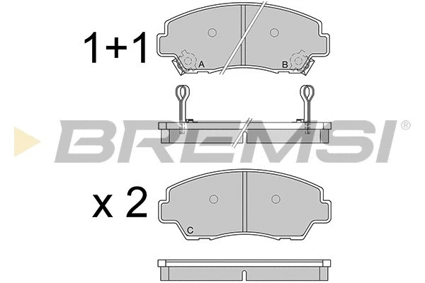 Kit de plaquettes de frein, frein à disque BREMSI BP2326
