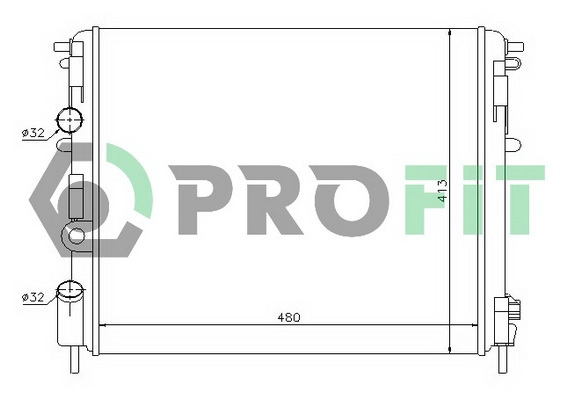 Radiateur, refroidissement du moteur PROFIT PR 6032A1