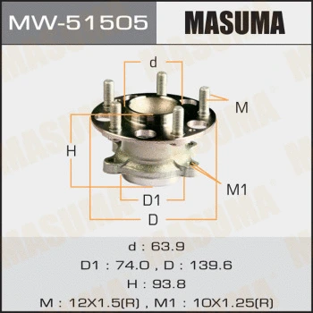 Kit de roulements de roue MASUMA MW-51505