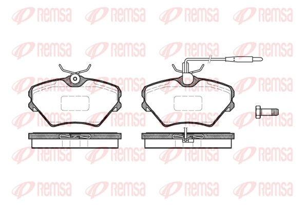 Kit de plaquettes de frein, frein à disque REMSA 0485.02