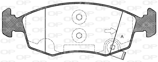 Kit de plaquettes de frein, frein à disque OPEN PARTS BPA0172.50