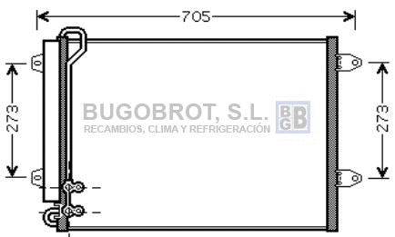 Condenseur, climatisation BUGOBROT 62-VW5225
