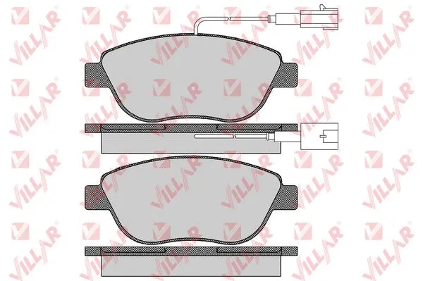 Kit de plaquettes de frein, frein à disque VILLAR 626.1657