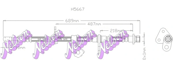 Flexible de frein KAWE H5667
