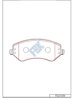 Kit de plaquettes de frein, frein à disque FBK FD21039