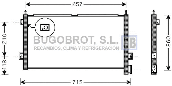 Condenseur, climatisation BUGOBROT 62-VL5027