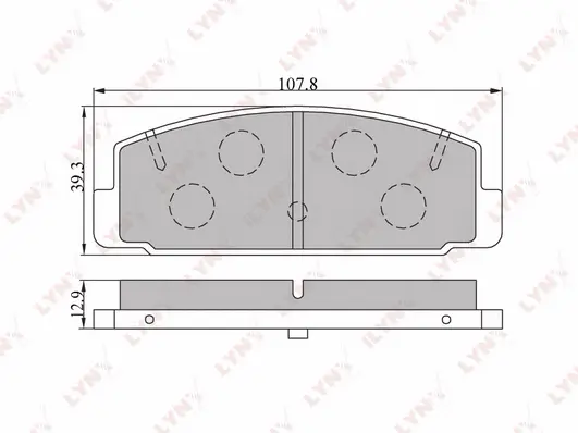 Kit de plaquettes de frein, frein à disque LYNXAUTO BD-5104