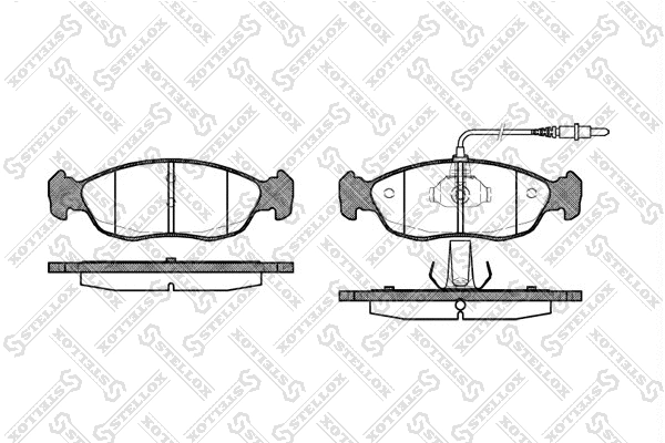 Kit de plaquettes de frein, frein à disque STELLOX 472 002B-SX