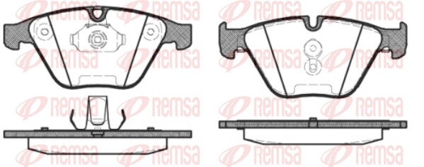 Kit de plaquettes de frein, frein à disque REMSA 0857.30