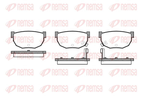 Kit de plaquettes de frein, frein à disque REMSA 0151.02