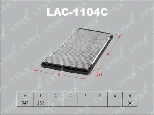 Filtre, air de l'habitacle LYNXAUTO LAC-1104C