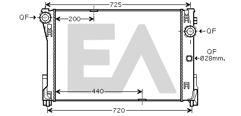 Radiateur, refroidissement du moteur EACLIMA 31R50185