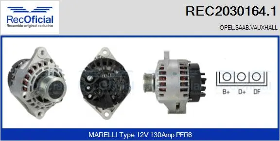 Alternateur RECOFICIAL REC2030164.1