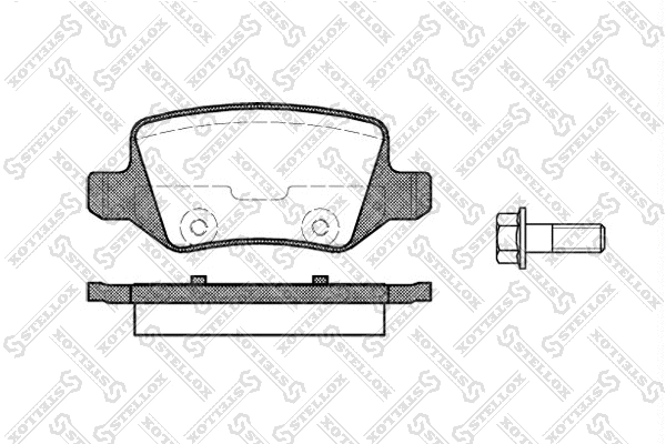 Kit de plaquettes de frein, frein à disque STELLOX 829 000-SX