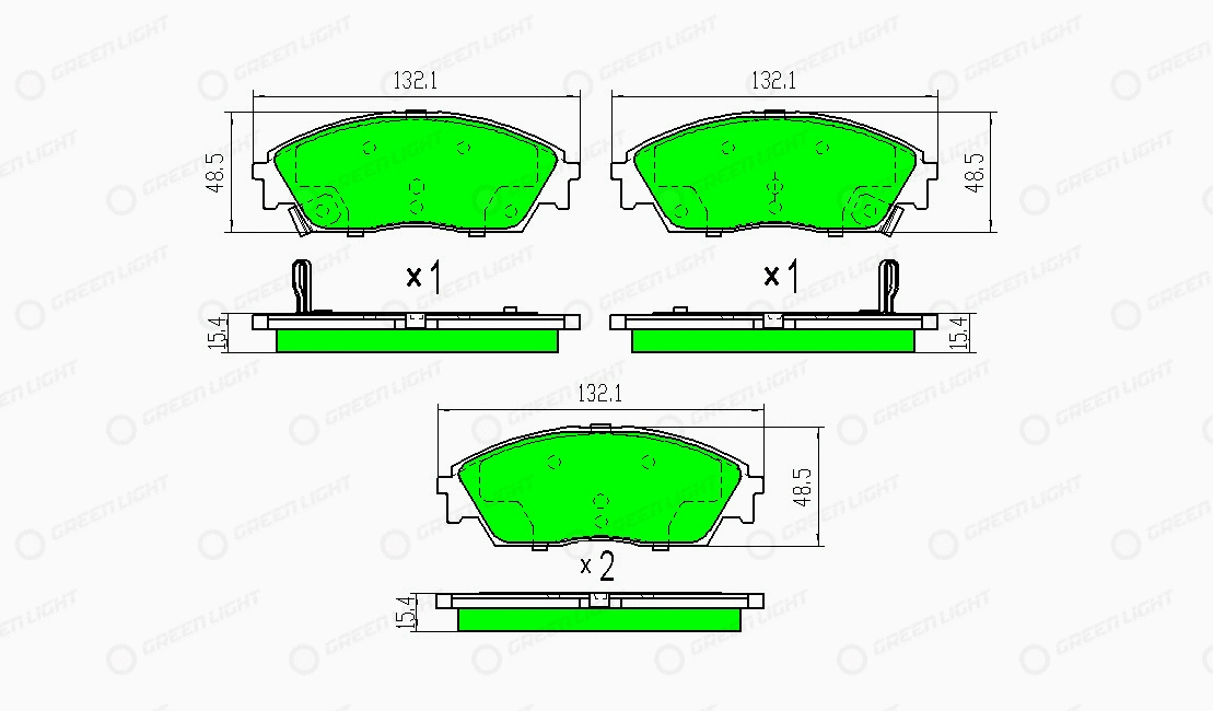 Kit de plaquettes de frein, frein à disque Automotive Adriado GLBP0327