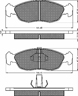 Kit de plaquettes de frein, frein à disque BSF 10378
