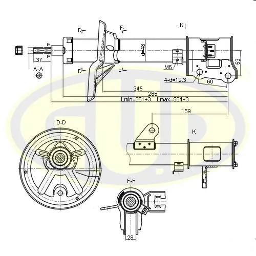 Amortisseur G.U.D. GSA333504