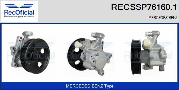 Pompe hydraulique, direction RECOFICIAL RECSSP76160.1