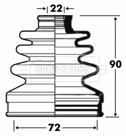 Jeu de joints-soufflets, arbre de commande BORG & BECK BCB2842