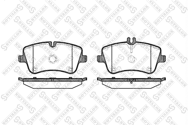 Kit de plaquettes de frein, frein à disque STELLOX 779 000B-SX