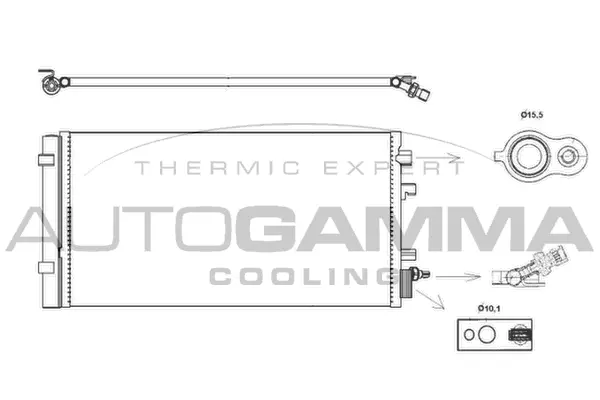 Condenseur, climatisation AUTOGAMMA 105830