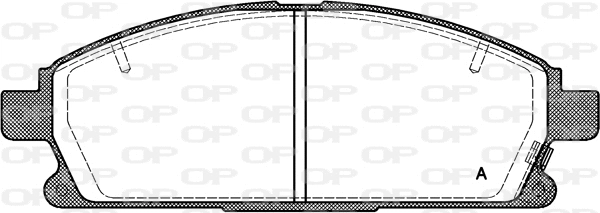 Kit de plaquettes de frein, frein à disque OPEN PARTS BPA0674.12