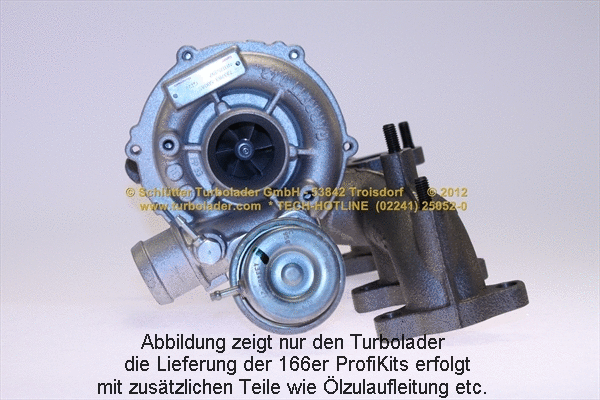 Turbocompresseur, suralimentation SCHLÜTTER TURBOLADER 166-02410