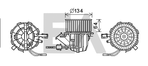 Moteur électrique, pulseur d'air habitacle EACLIMA 42A02008