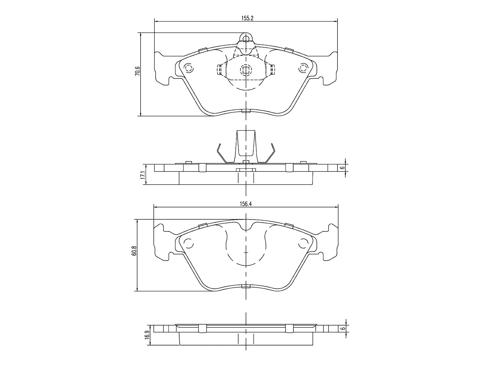 Kit de plaquettes de frein, frein à disque A.Z. Meisterteile AZMT-44-022-1417