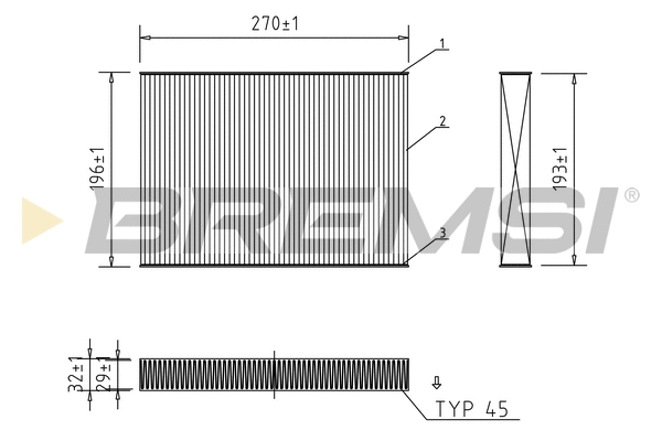 Filtre, air de l'habitacle BREMSI FC0861