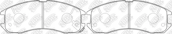 Kit de plaquettes de frein, frein à disque NiBK PN5194