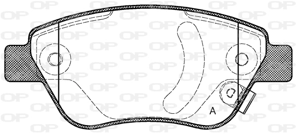 Kit de plaquettes de frein, frein à disque OPEN PARTS BPA0858.31
