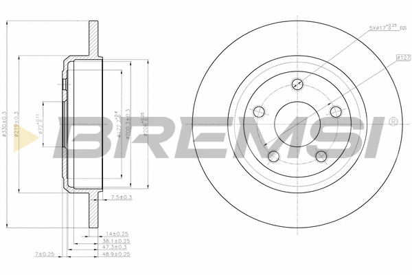 Disque de frein BREMSI CD8096S