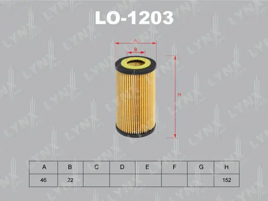 Filtre à huile LYNXAUTO LO-1203