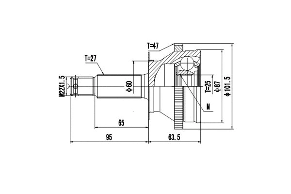 Jeu de joints, arbre de transmission DYNAMATRIX DCV824029