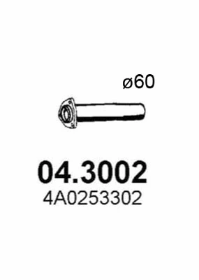 Tuyau d'échappement ASSO 04.3002