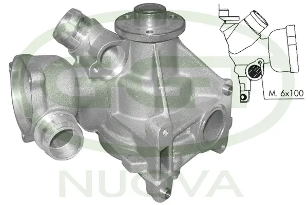 Pompe à eau, refroidissement du moteur GGT PA12133