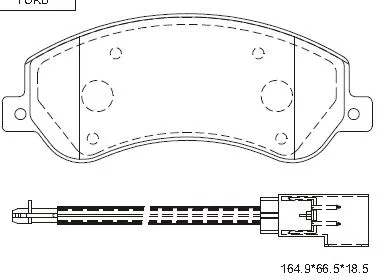 Kit de plaquettes de frein, frein à disque ASIMCO KD6788