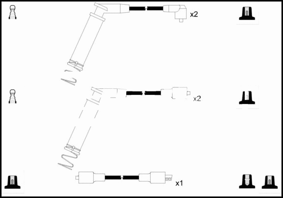 Kit de câbles d'allumage LEMARK HOES488