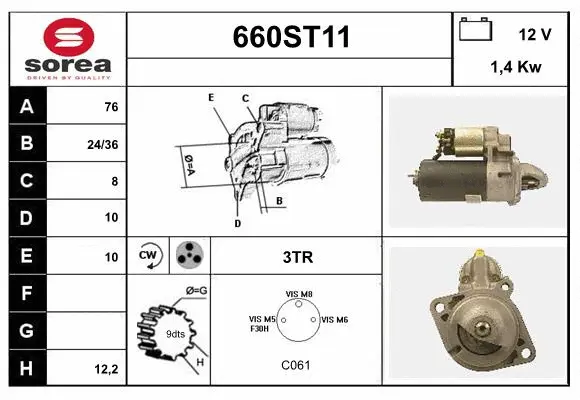 Démarreur STARTCAR 660ST11