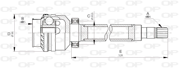 Jeu de joints, arbre de transmission OPEN PARTS CVJ5676.20