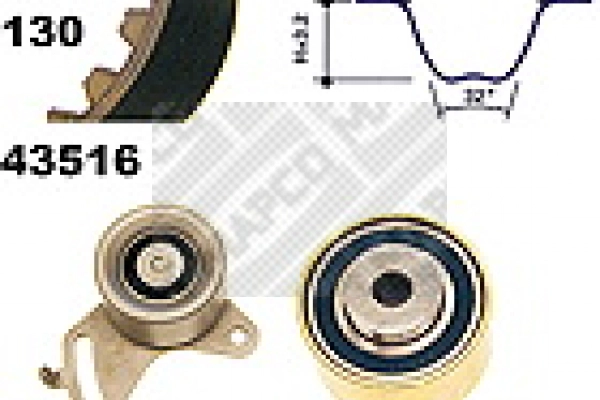 Kit de courroie crantée MAPCO 23516