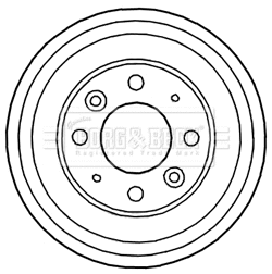 Tambour de frein BORG & BECK BBR7156