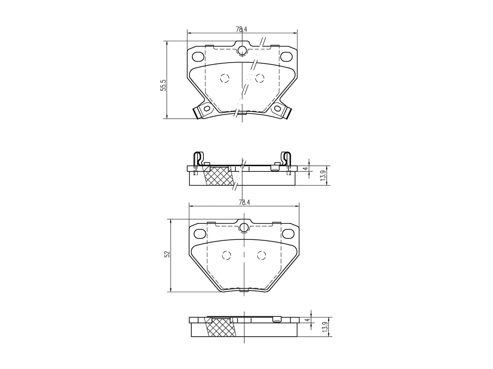 Kit de plaquettes de frein, frein à disque A.Z. Meisterteile AZMT-44-022-1078