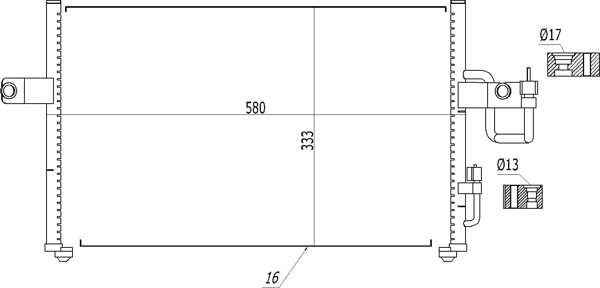 Condenseur, climatisation HART 611 217