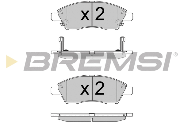 Kit de plaquettes de frein, frein à disque BREMSI BP3589
