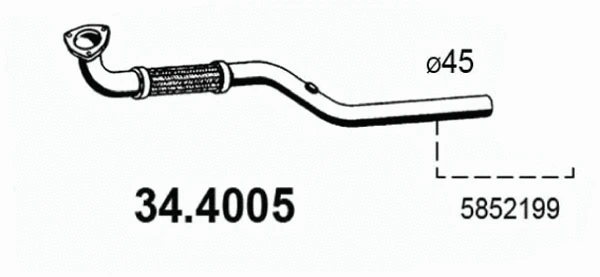 Tuyau d'échappement ASSO 34.4005