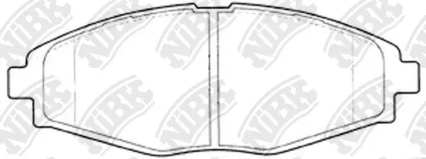 Kit de plaquettes de frein, frein à disque NiBK PN0390