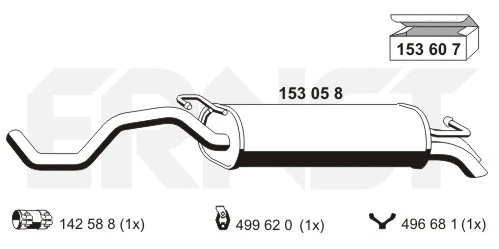 Silencieux arrière ERNST 153058