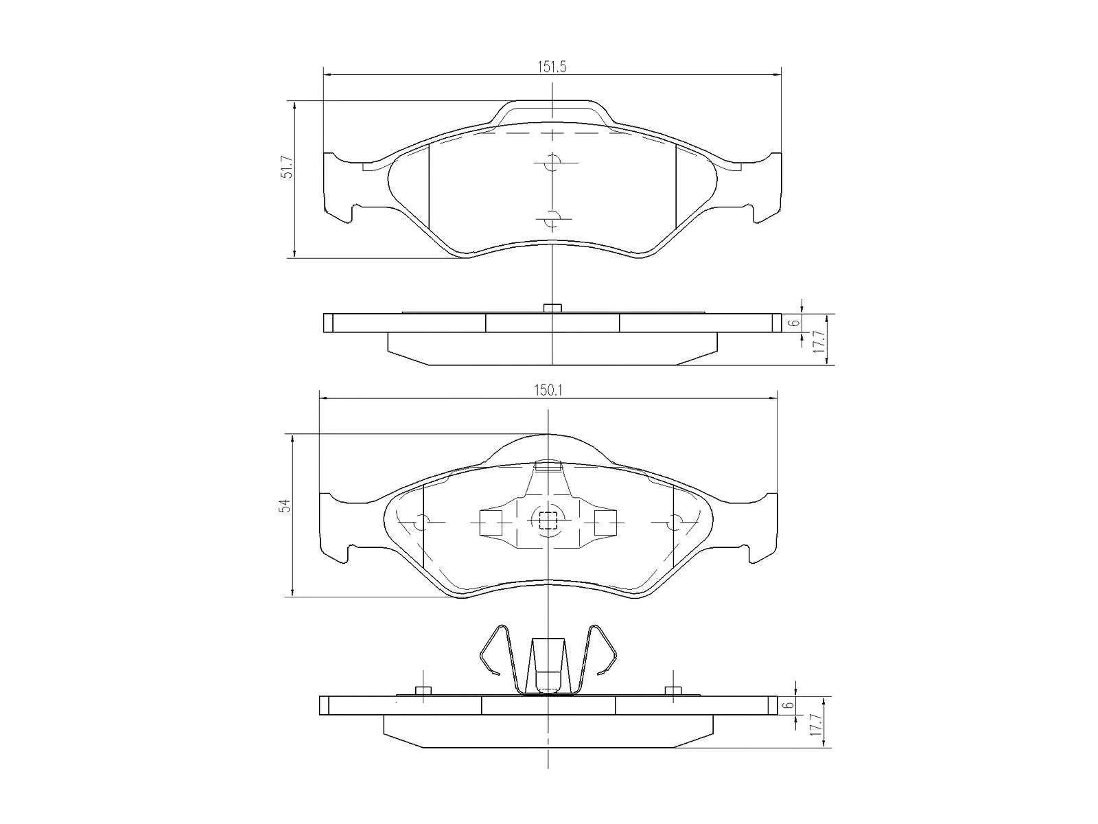 Kit de plaquettes de frein, frein à disque A.Z. Meisterteile AZMT-44-022-1077